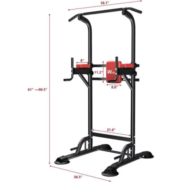 wesfital-power-tower-dip-station-pull-up-bar-stand-height-adjustable-strength-training-2-power-playco